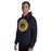 Man wearing Nimitz High School Cougars Navy Blue Classic Unisex Hoodie 224