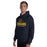 Man wearing Nimitz High School Cougars Navy Blue Classic Unisex Hoodie 222