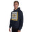 Man wearing Nimitz High School Cougars Navy Blue Classic Unisex Hoodie 235
