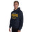 Man wearing Nimitz High School Cougars Navy Blue Classic Unisex Hoodie 234
