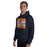 Man wearing Seven Lakes High School Spartans Navy Blue Classic Unisex Hoodie 233