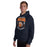 Man wearing Seven Lakes High School Spartans Navy Blue Classic Unisex Hoodie 204