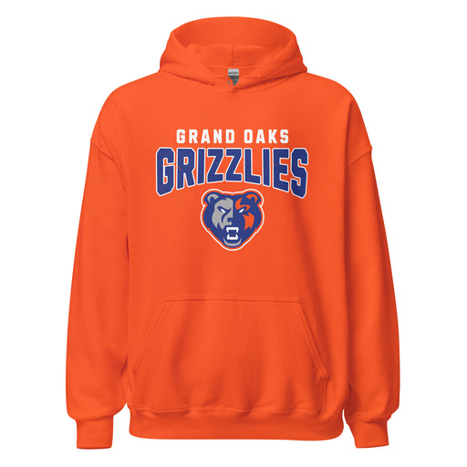 Grand Oaks High School Grizzlies Orange Classic Unisex Hoodie 234