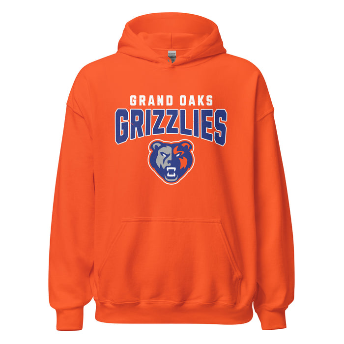 Grand Oaks High School Grizzlies Orange Classic Unisex Hoodie 234