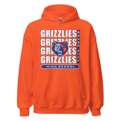 Grand Oaks High School Grizzlies Orange Classic Unisex Hoodie 235