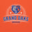 Close-up view of Grand Oaks High School Grizzlies Orange Classic Unisex Hoodie 221