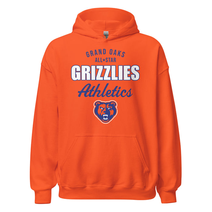Grand Oaks High School Grizzlies Orange Classic Unisex Hoodie 034