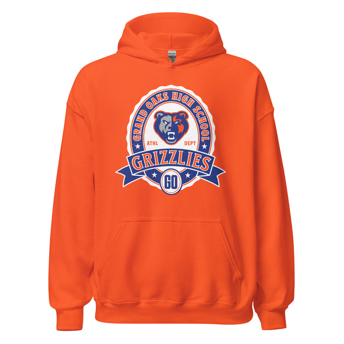 Grand Oaks High School Grizzlies Orange Classic Unisex Hoodie 212