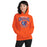 Woman wearing Grand Oaks High School Grizzlies Orange Classic Unisex Hoodie 213