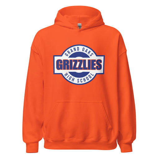 Grand Oaks High School Grizzlies Orange Classic Unisex Hoodie 011