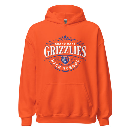 Grand Oaks High School Grizzlies Orange Classic Unisex Hoodie 211