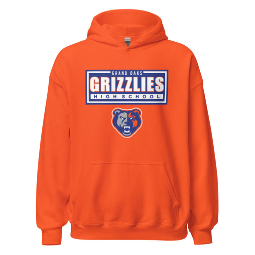 Grand Oaks High School Grizzlies Orange Classic Unisex Hoodie 049