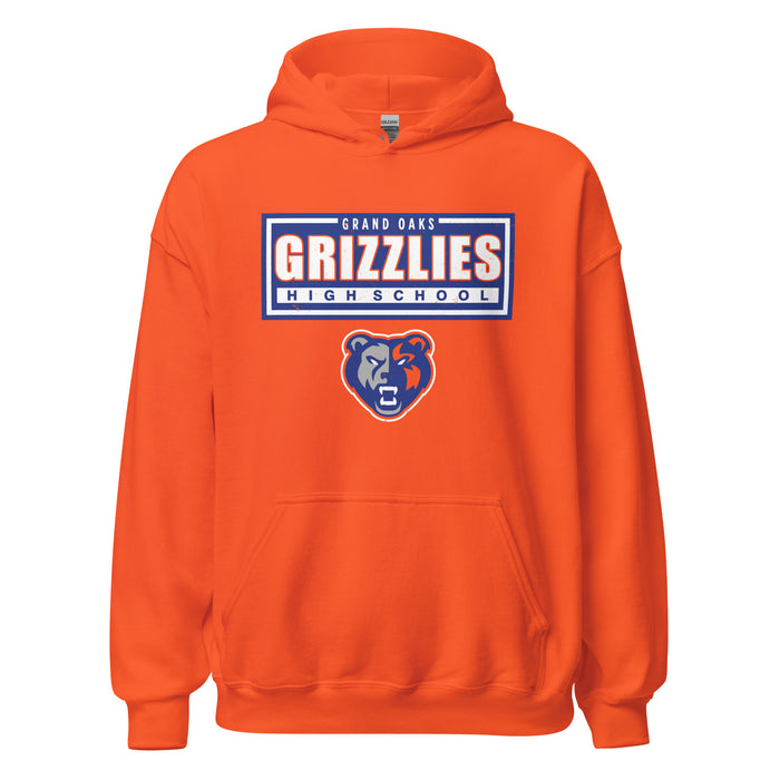 Grand Oaks High School Grizzlies Orange Classic Unisex Hoodie 049