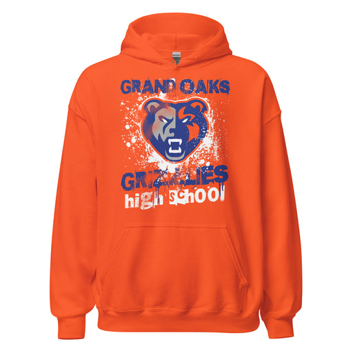 Grand Oaks High School Grizzlies Orange Classic Unisex Hoodie 205