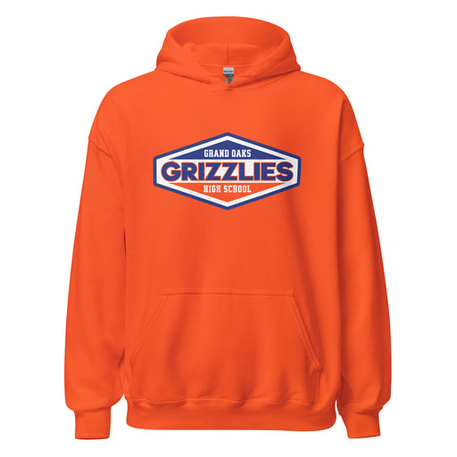 Grand Oaks High School Grizzlies Orange Classic Unisex Hoodie 009