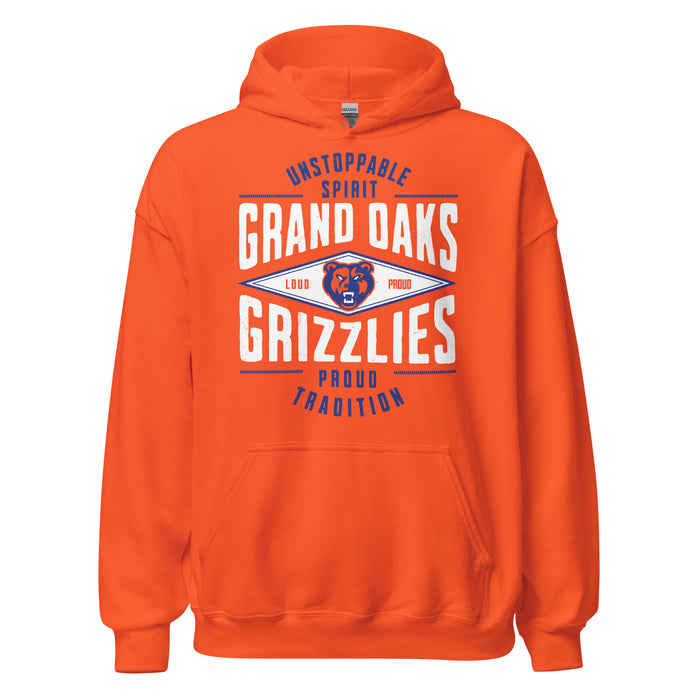 Grand Oaks High School Grizzlies Orange Classic Unisex Hoodie 210