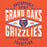 Close-up view of Grand Oaks High School Grizzlies Orange Classic Unisex Hoodie 210