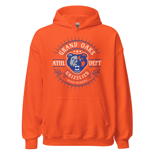 Grand Oaks High School Grizzlies Orange Classic Unisex Hoodie 201