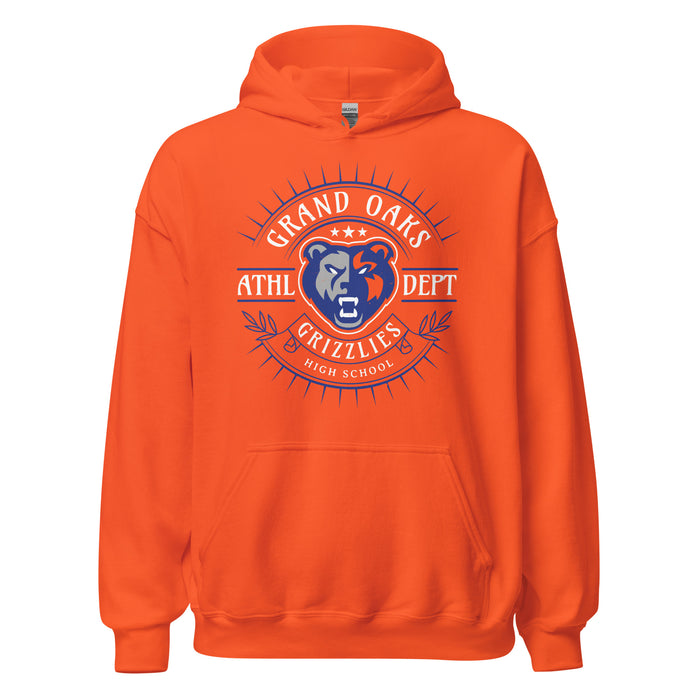Grand Oaks High School Grizzlies Orange Classic Unisex Hoodie 201