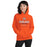 Woman wearing Seven Lakes High School Spartans Orange Classic Unisex Hoodie 217