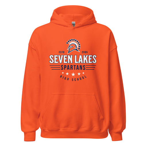 Seven Lakes High School Spartans Orange Classic Unisex Hoodie 217