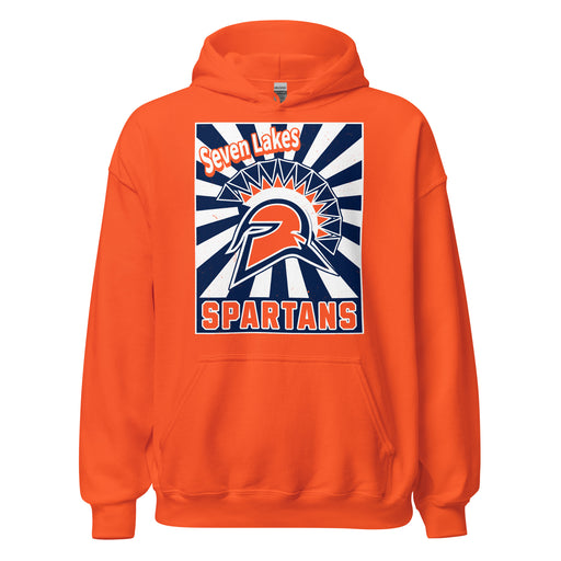 Seven Lakes High School Spartans Orange Classic Unisex Hoodie 226