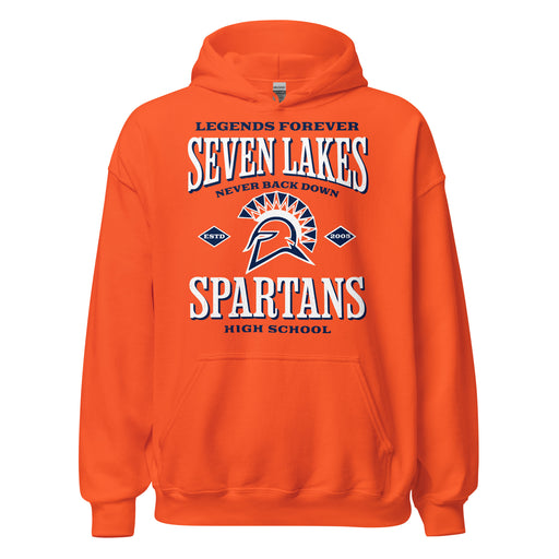 Seven Lakes High School Spartans Orange Classic Unisex Hoodie 230