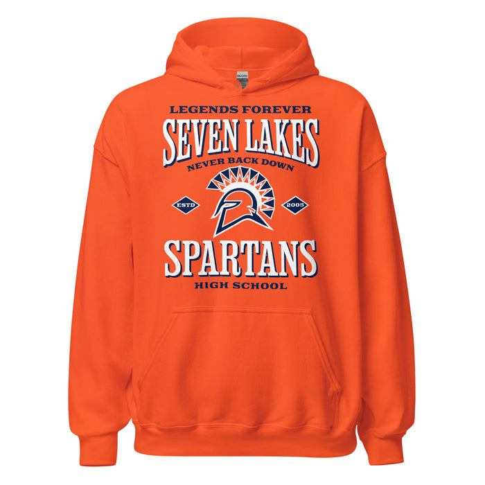 Seven Lakes High School Spartans Orange Classic Unisex Hoodie 230