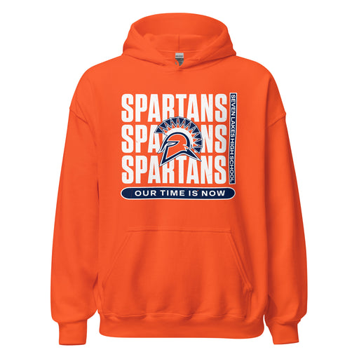 Seven Lakes High School Spartans Orange Classic Unisex Hoodie 235