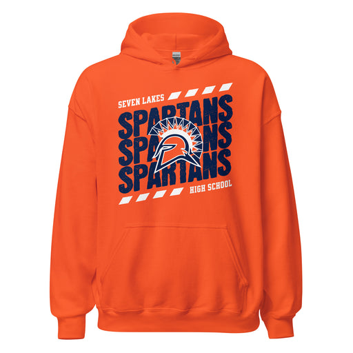 Seven Lakes High School Spartans Orange Classic Unisex Hoodie 223