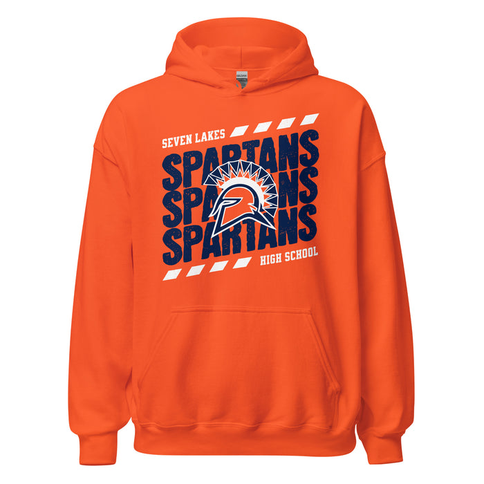 Seven Lakes High School Spartans Orange Classic Unisex Hoodie 223