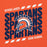 Close-up view of Seven Lakes High School Spartans Orange Classic Unisex Hoodie 223