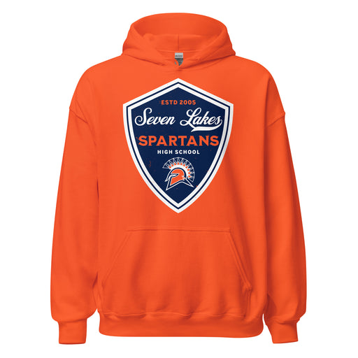 Seven Lakes High School Spartans Orange Classic Unisex Hoodie 225