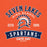 Close-up view of Seven Lakes High School Spartans Orange Classic Unisex Hoodie 221