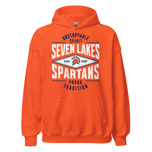 Seven Lakes High School Spartans Orange Classic Unisex Hoodie 210