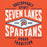 Close-up view of Seven Lakes High School Spartans Orange Classic Unisex Hoodie 210