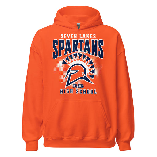 Seven Lakes High School Spartans Orange Classic Unisex Hoodie 213