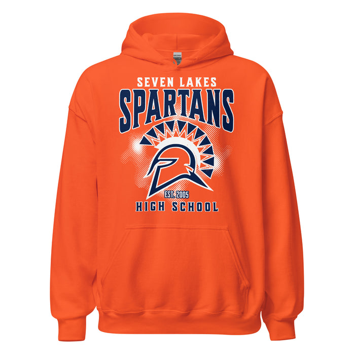 Seven Lakes High School Spartans Orange Classic Unisex Hoodie 213