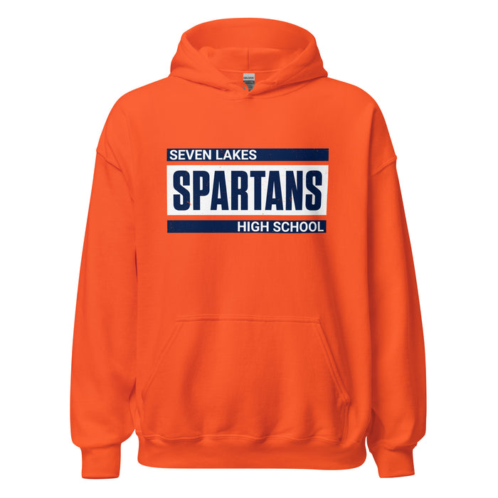 Seven Lakes High School Spartans Orange Classic Unisex Hoodie 098