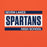 Close-up view of Seven Lakes High School Spartans Orange Classic Unisex Hoodie 098