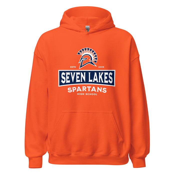 Seven Lakes High School Spartans Orange Classic Unisex Hoodie 202