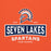 Close-up view of Seven Lakes High School Spartans Orange Classic Unisex Hoodie 202