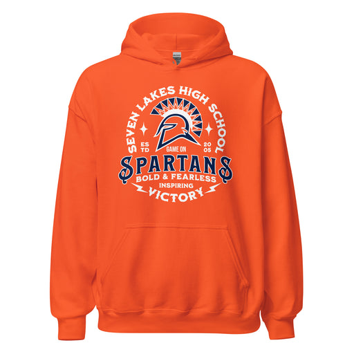 Seven Lakes High School Spartans Orange Classic Unisex Hoodie 206