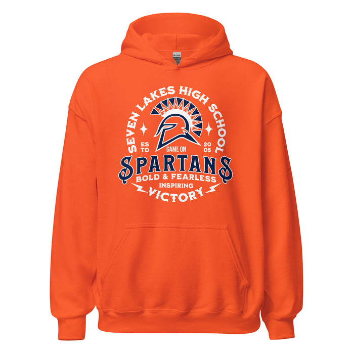 Seven Lakes High School Spartans Orange Classic Unisex Hoodie 206