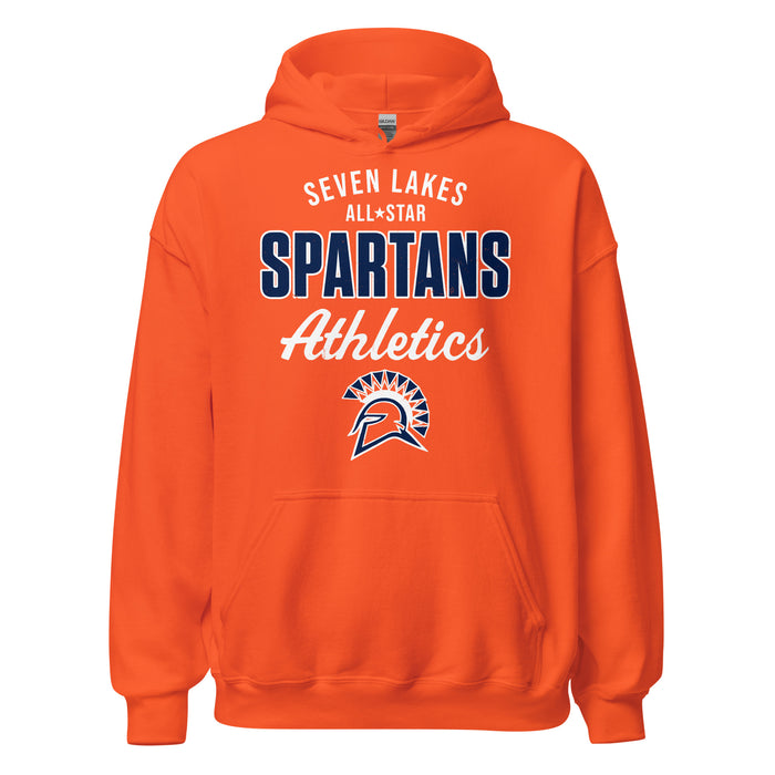 Seven Lakes High School Spartans Orange Classic Unisex Hoodie 034