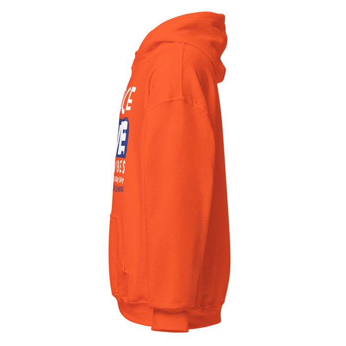 Side view of Grand Oaks High School Grizzlies Orange Classic Unisex Hoodie 240