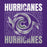 Close-up view of Klein Cain High School Hurricanes Purple Classic Unisex Hoodie 233
