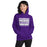 Woman wearing Klein Cain High School Hurricanes Purple Classic Unisex Hoodie 238