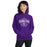 Woman wearing Klein Cain High School Hurricanes Purple Classic Unisex Hoodie 211