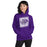 Woman wearing Klein Cain High School Hurricanes Purple Classic Unisex Hoodie 223